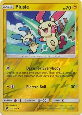 Celestial Storm Plusle #53/168 reverse holo